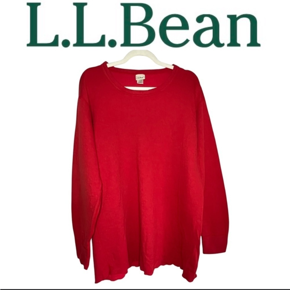 LL Bean Men's Two-Layer River Driver's Shirt Cotton/Wool Red Size XL Tall